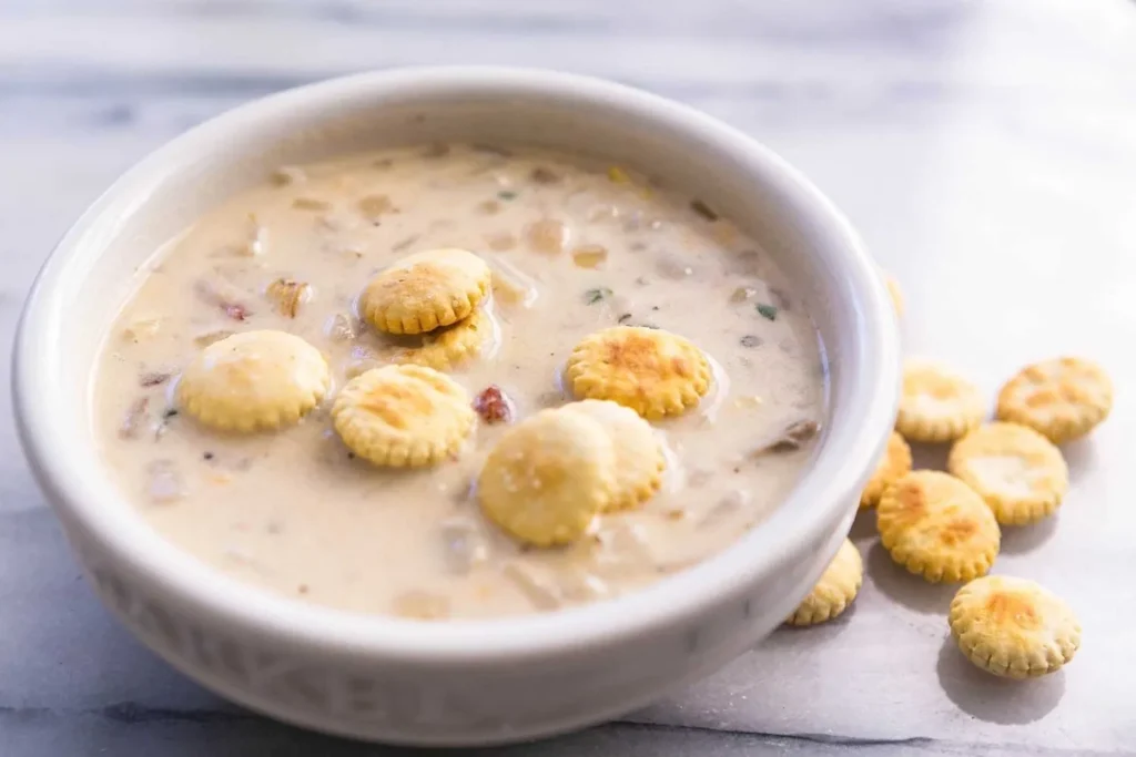 Creamy New England clam chowder